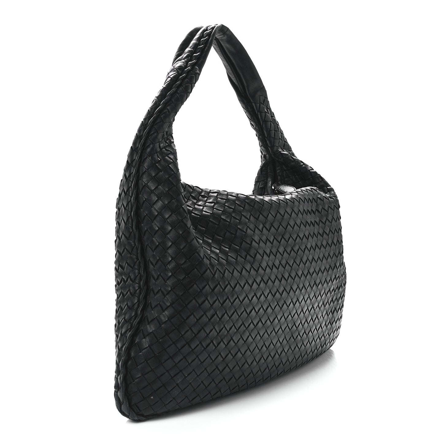 Nappa Intrecciato Large Veneta Hobo Black