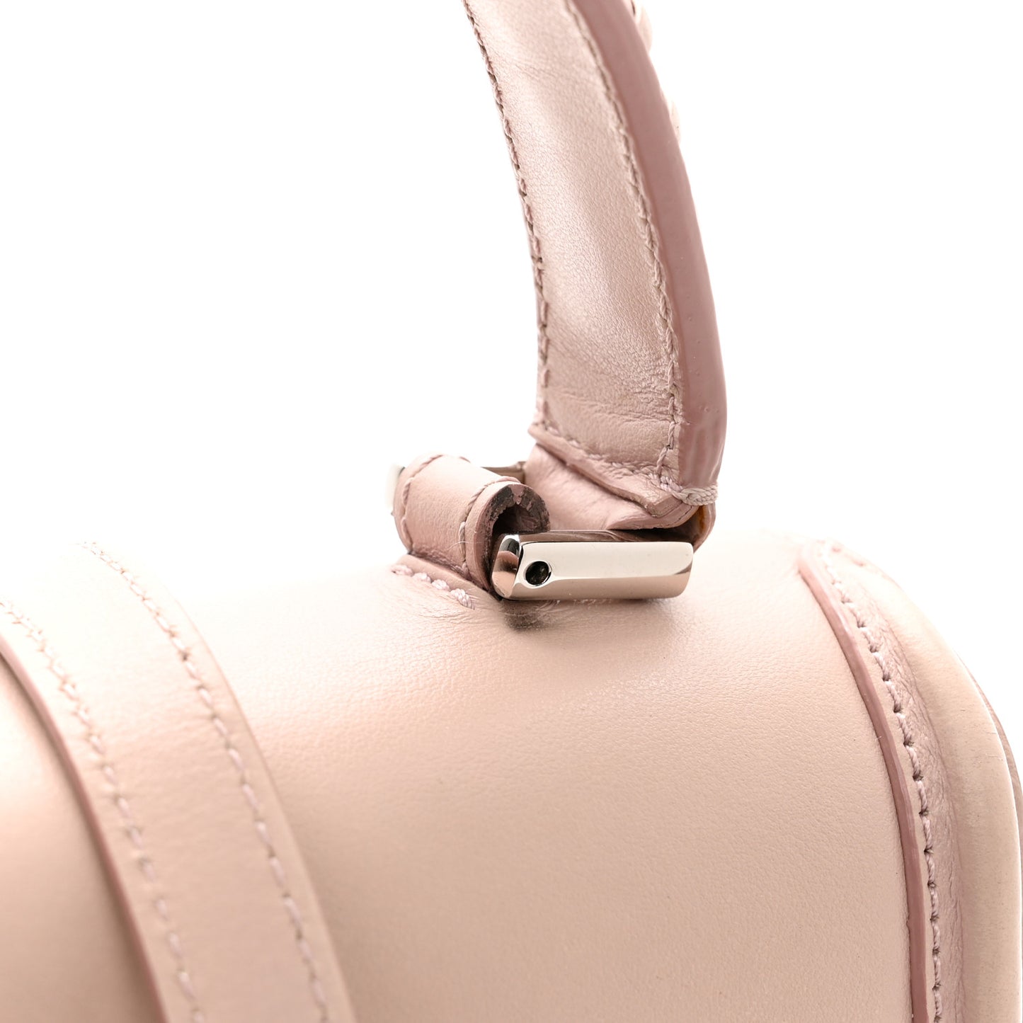 Calfskin Crystal Chain Flower Satchel Pink