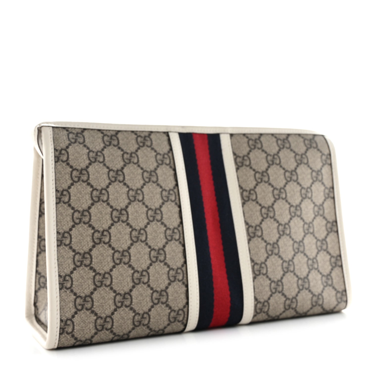 Gucci GG Supreme Monogram Web Toiletry Case White 3 of 7