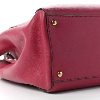 Fendi Vitello Elite Regular 2Jours Tote Rosso Scuro Ciliegia 8 of 11