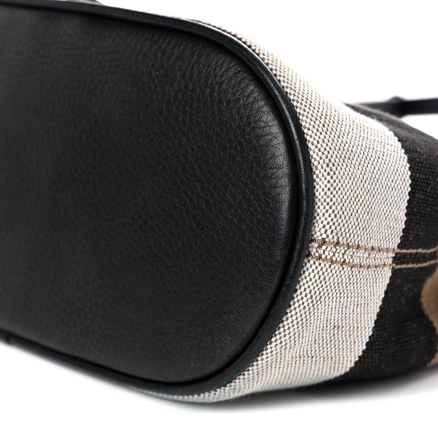 Mega Check Grainy Calfskin Small Gowan Messenger Bag Black