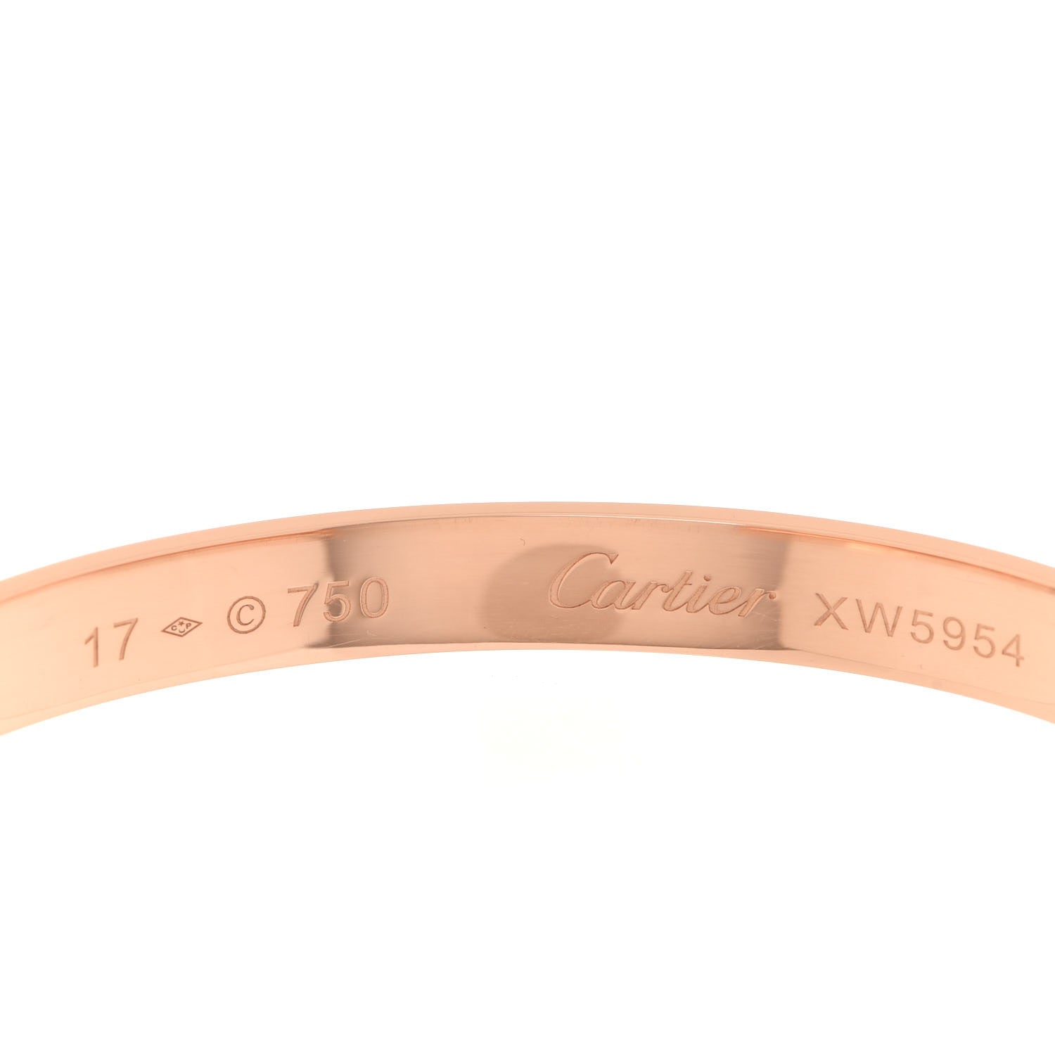 Cartier 18K Pink Gold LOVE Cuff Bracelet 17 4 of 4