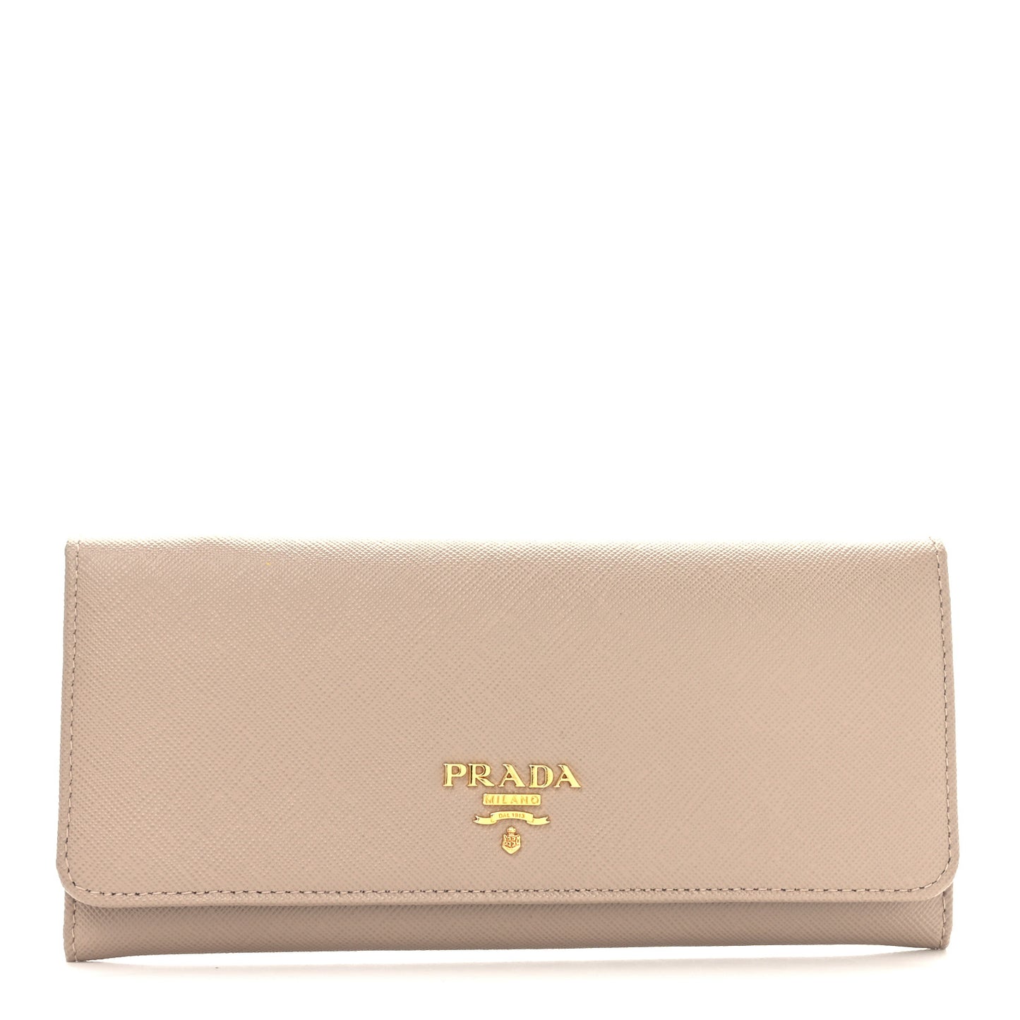 Saffiano Metal Continental Flap Wallet Cammeo