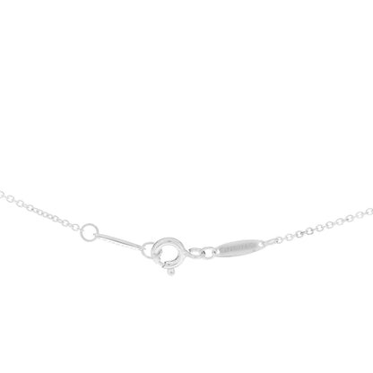 Tiffany Sterling Silver Diamond .05ct Elsa Peretti Diamonds by the Yard Pendant Necklace 4 of 4