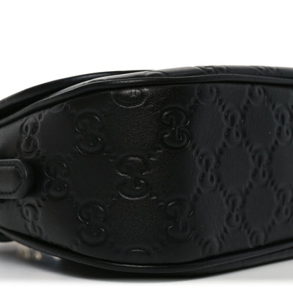 Gucci GG Calfskin Embossed Emblem Arabella Bag Black 9 of 10