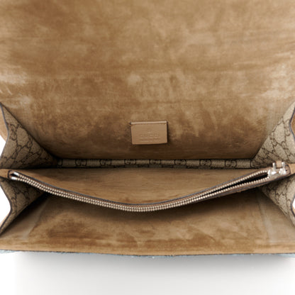 Gucci GG Supreme Monogram Lightning Embroidered Medium Dionysus Shoulder Bag Beige 5 of 12