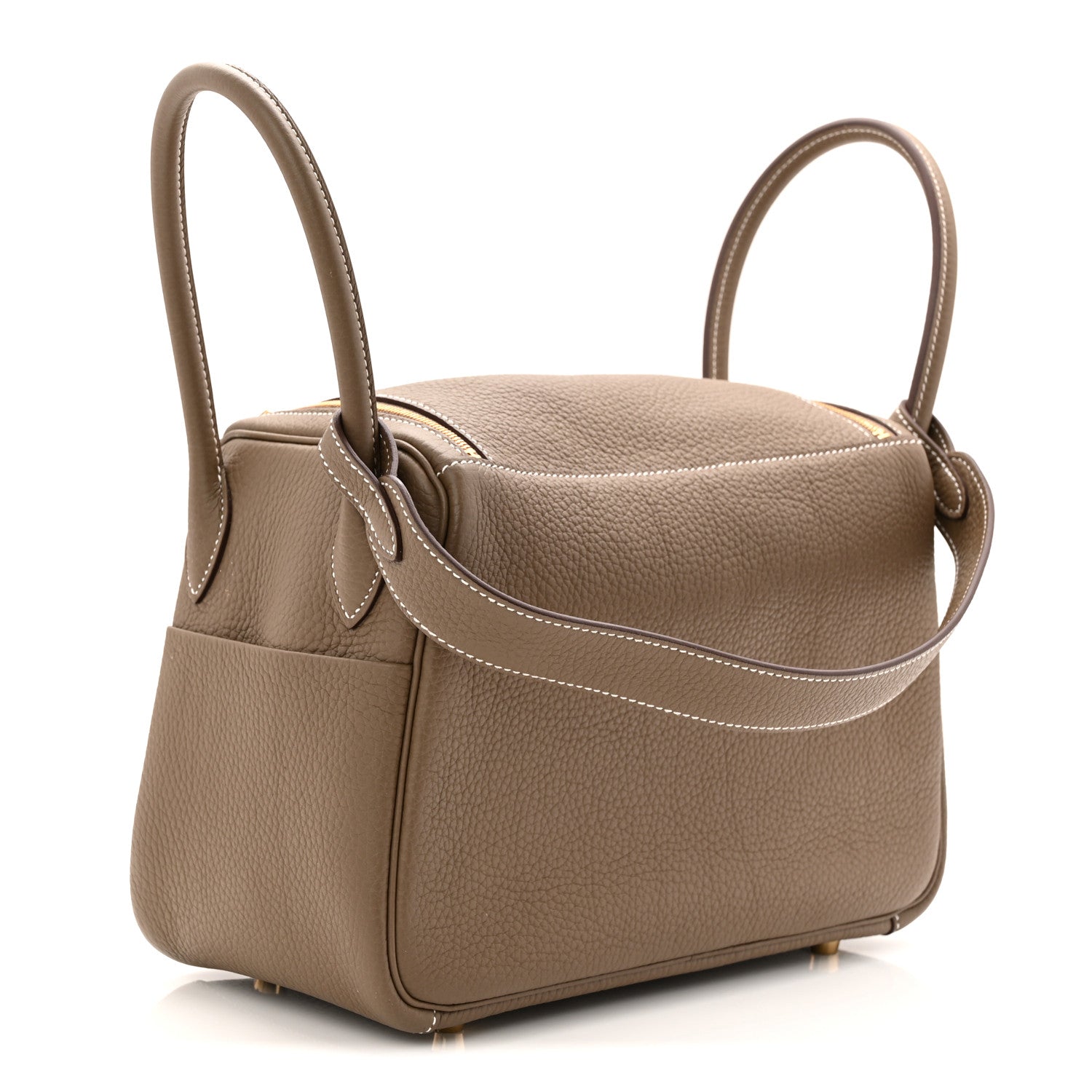 Hermes Taurillon Clemence Lindy 26 Etoupe 3 of 11