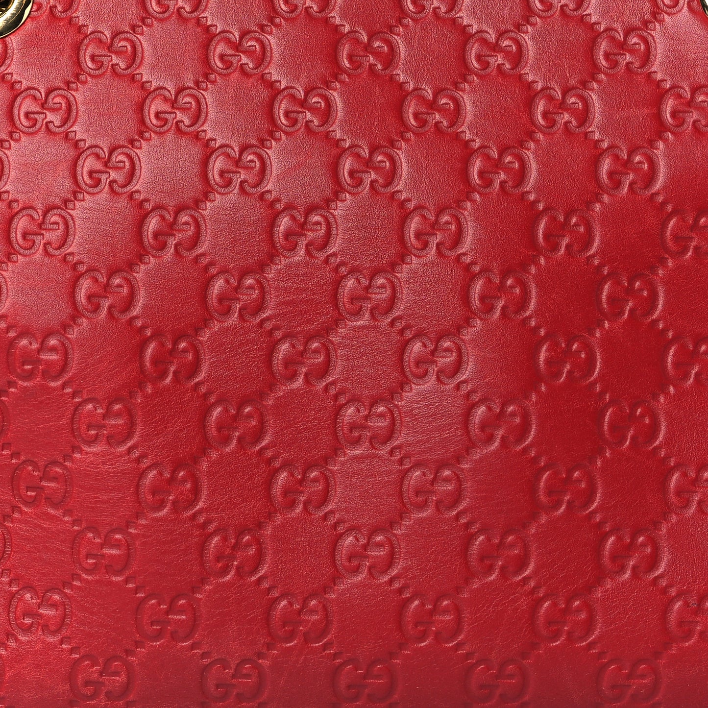 Guccissima Signature Medium Shoulder Tote Bag Red