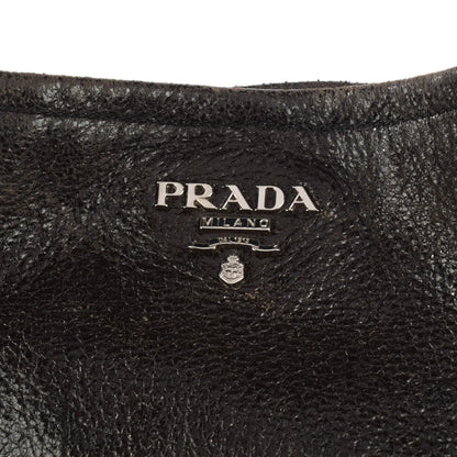 Prada Cervo Lux Chain Shoulder Bag Ebano 8 of 11