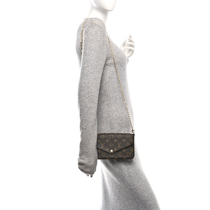 Louis Vuitton Monogram My LV World Tour Pochette Felicie Chain Wallet Black 2 of 11