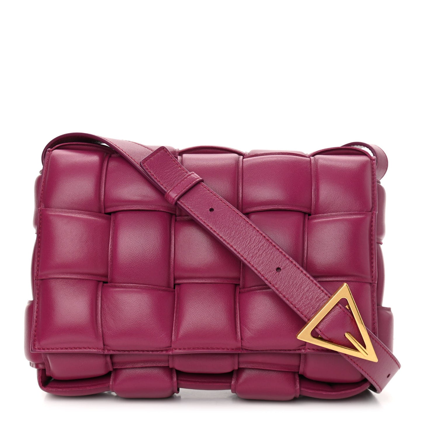 Nappa Maxi Intreccio Padded Cassette Crossbody Bag Cinnabar