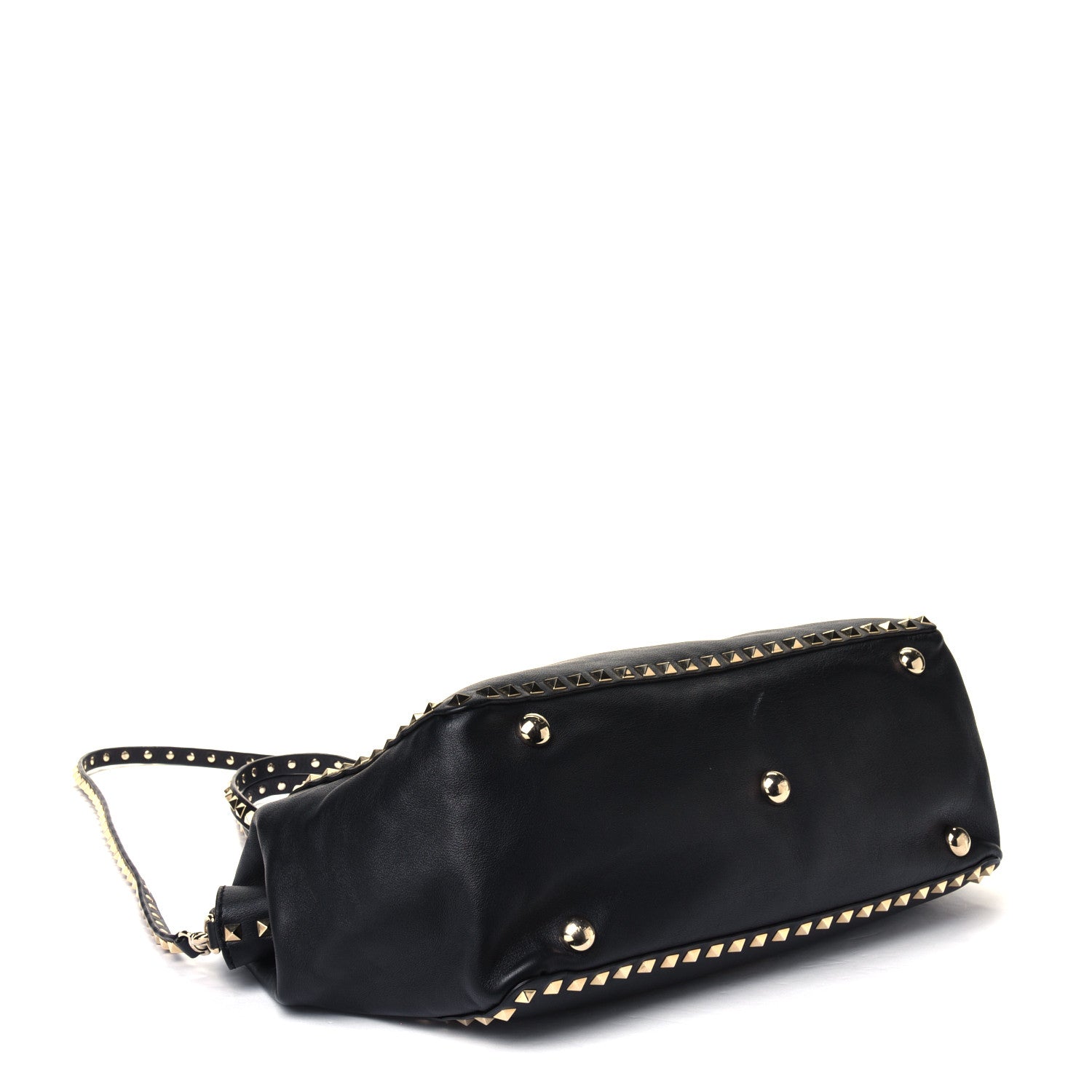 Valentino Garavani Vitello Medium Rockstud Tote Black 3 of 6