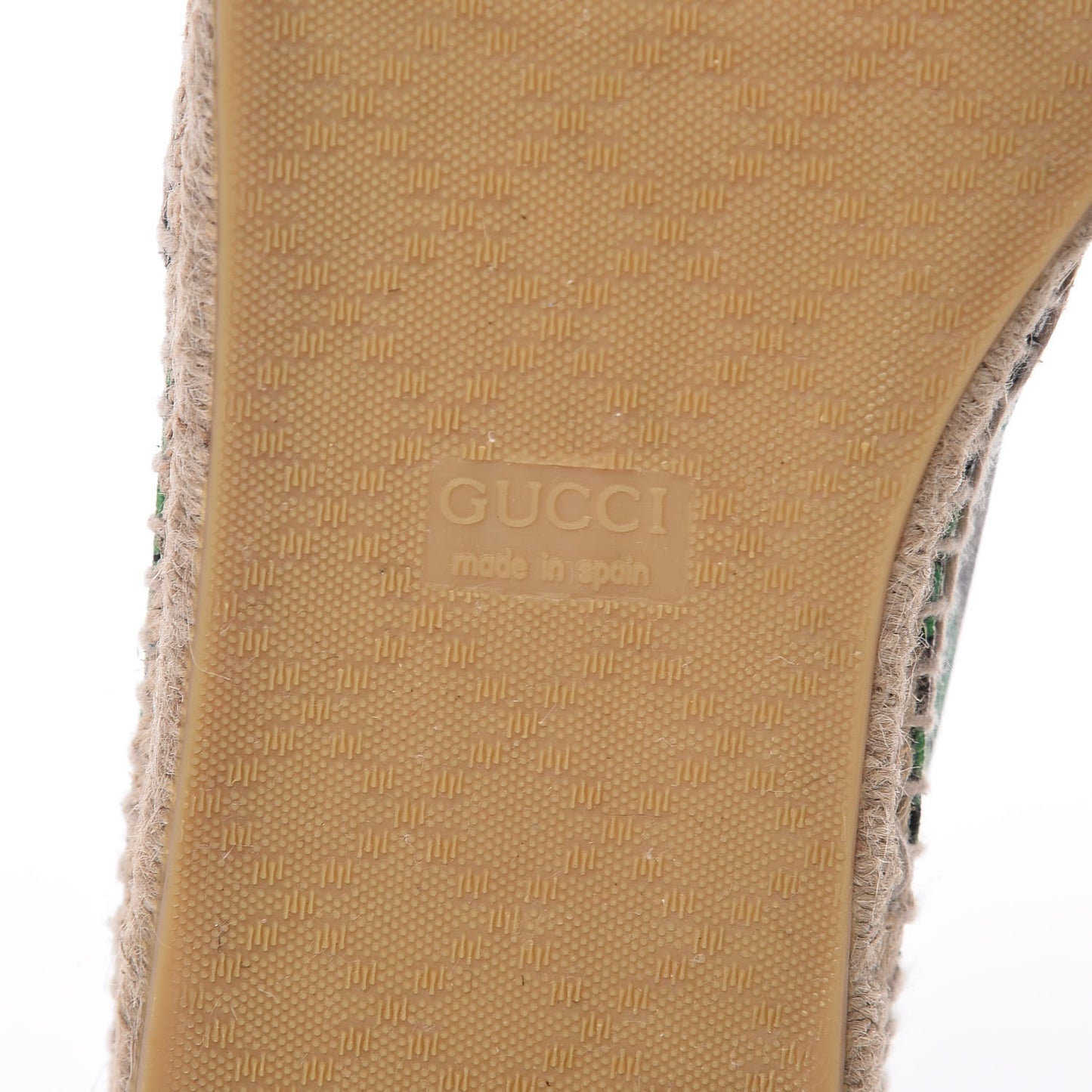 GG Supreme Monogram Bengal Mens Espadrilles 6 Beige Crop Yard
