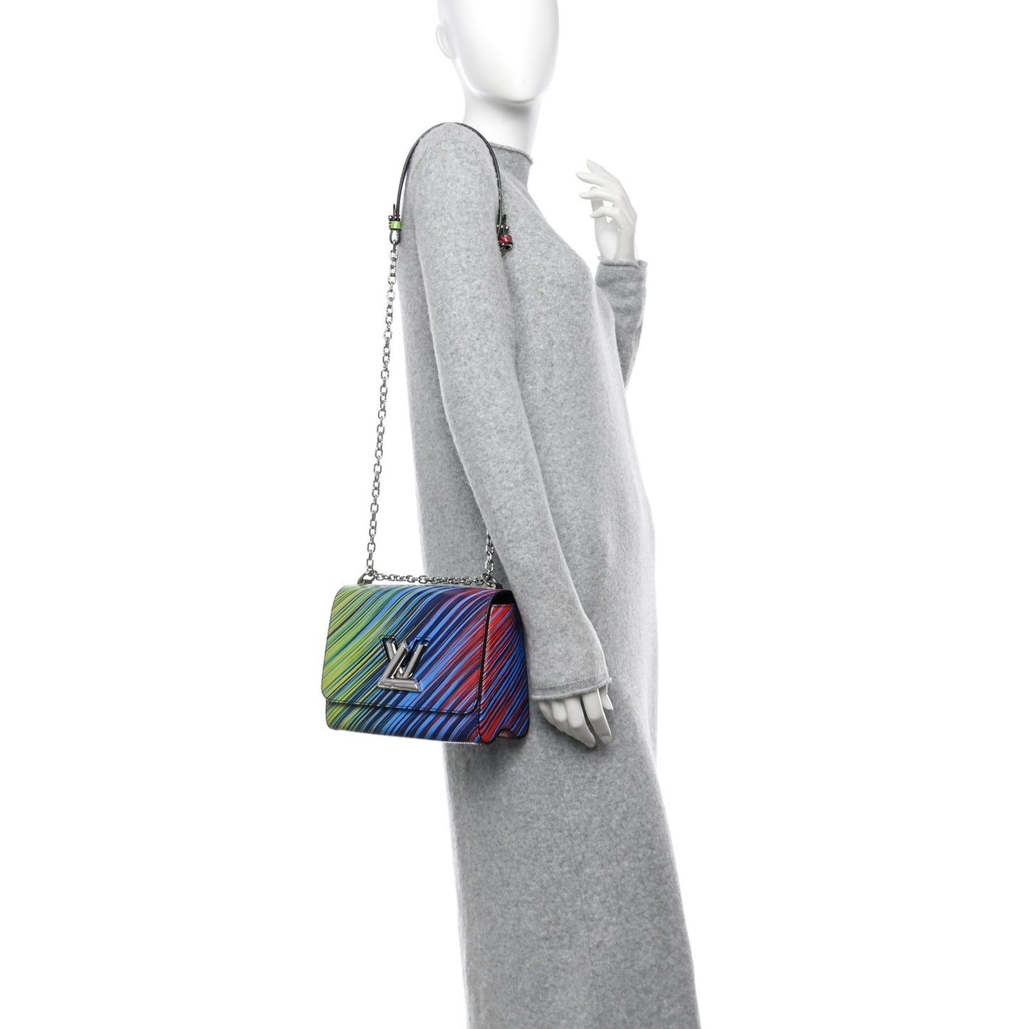 Epi Tropical Twist Shoulder Bag MM Vert Rouge