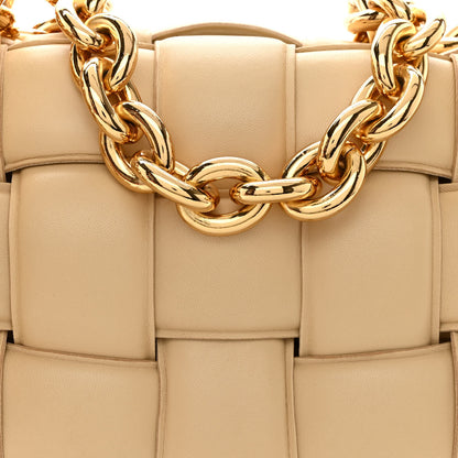 Bottega Veneta Lambskin Maxi Intreccio Padded Chain Cassette Crossbody Bag Porridge 8 of 10