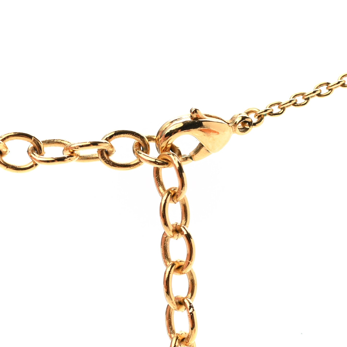 Essential Studded V Necklace Gold Black