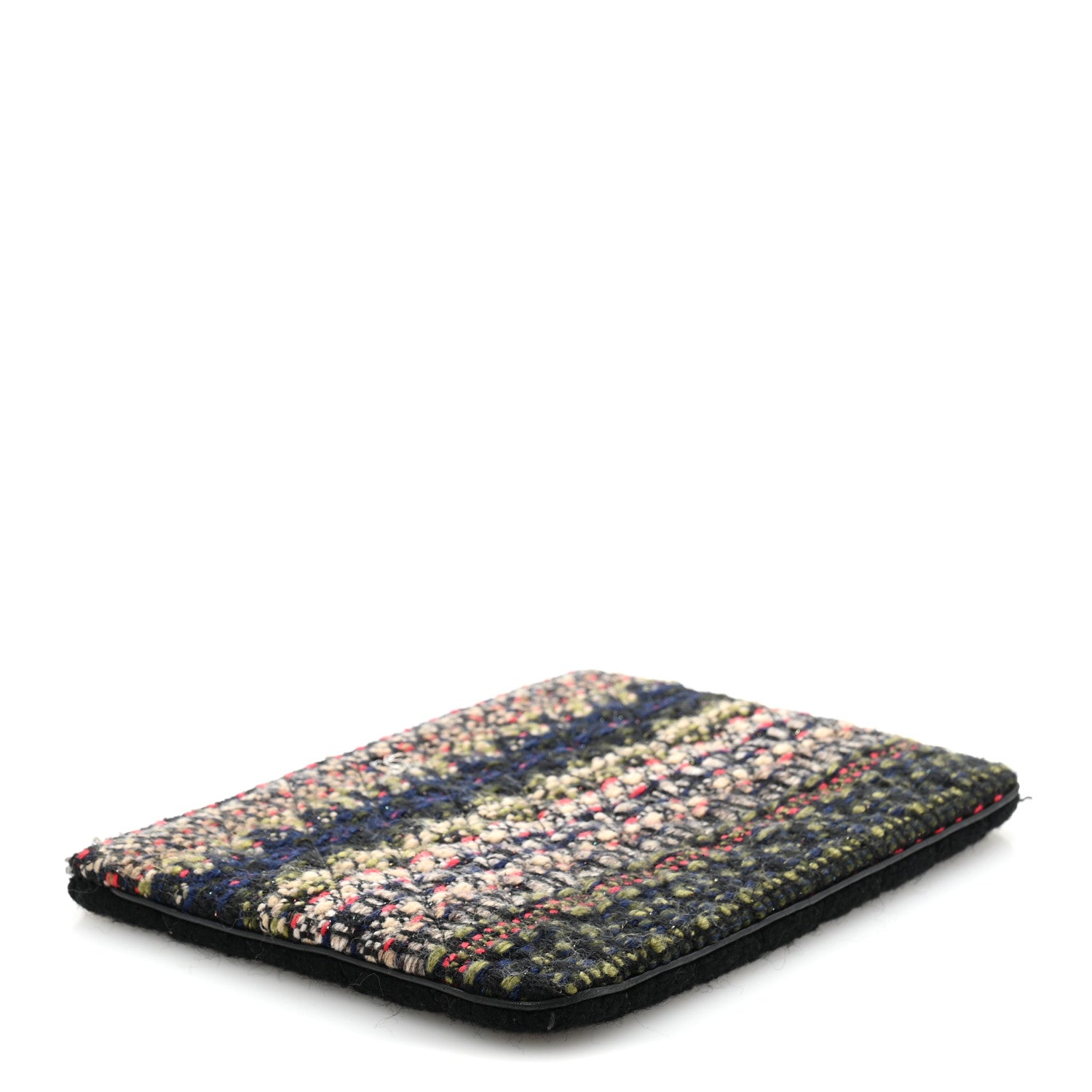 Chanel Tweed Quilted Medium Cosmetic Case Black 4 of 7