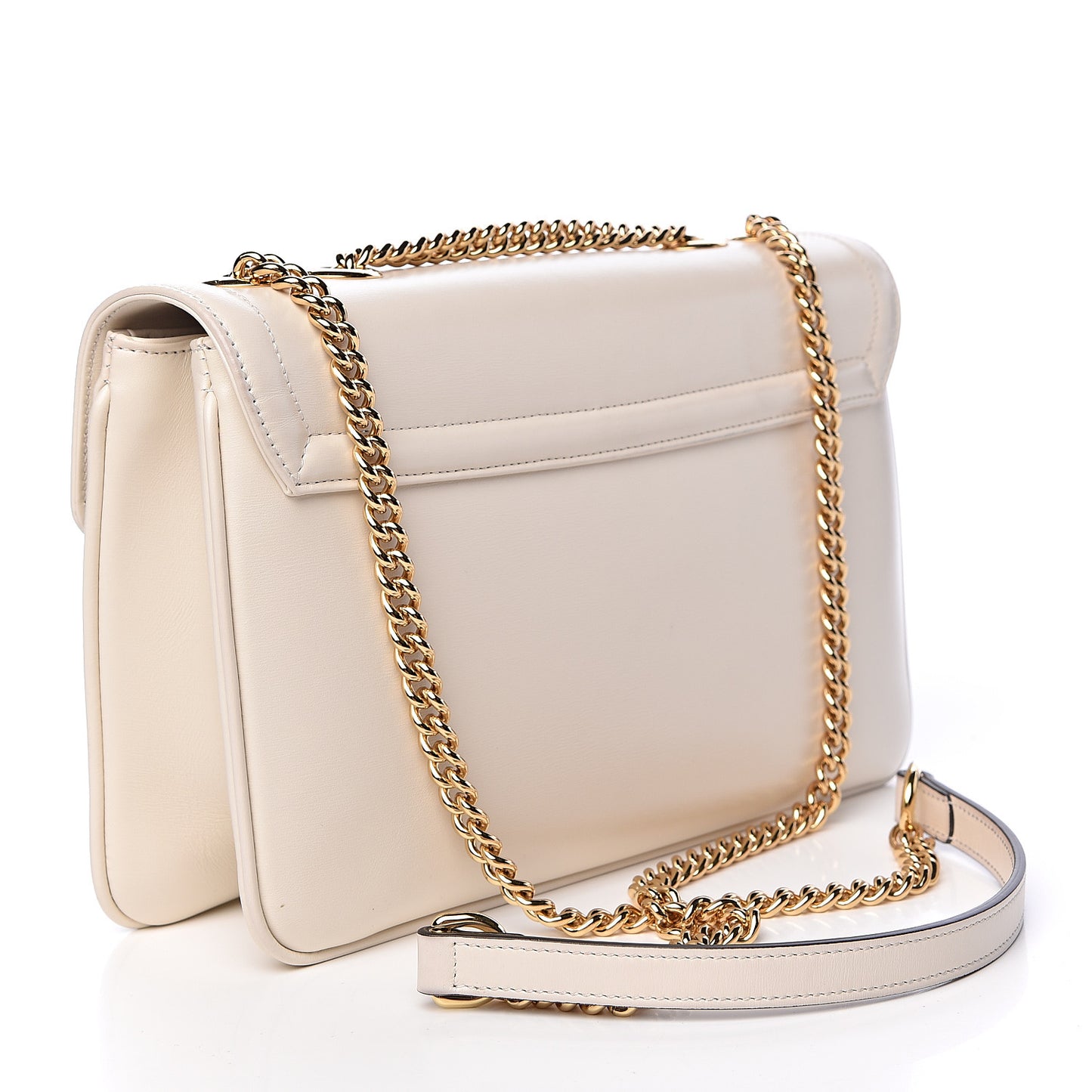 Vitello Palmellato Lux Crystal Medium Rajah Shoulder Bag Mystic White Multicolor