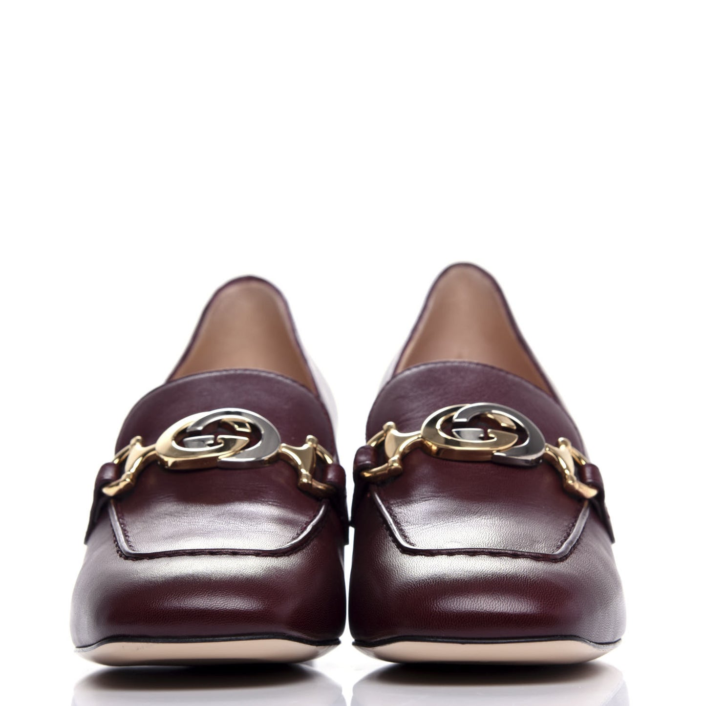 Malaga Kid Zumi Mid Heel Loafers 38 Vintage Bordeaux