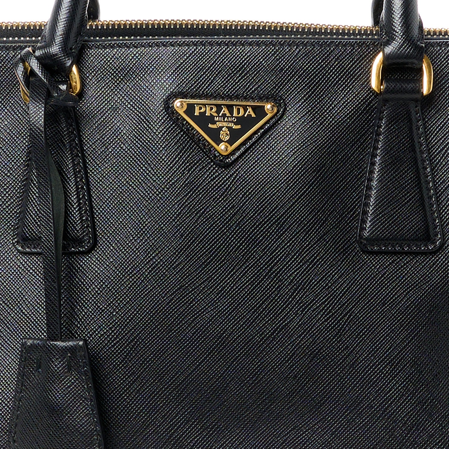 Prada Saffiano Large Galleria Double Zip Tote Black 10 of 12