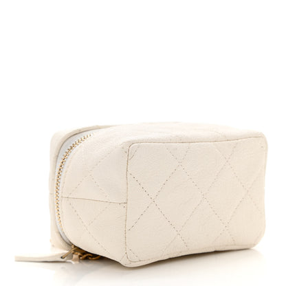 Chanel Caviar Quilted Mini Top Handle Vanity With Chain White 4 of 11