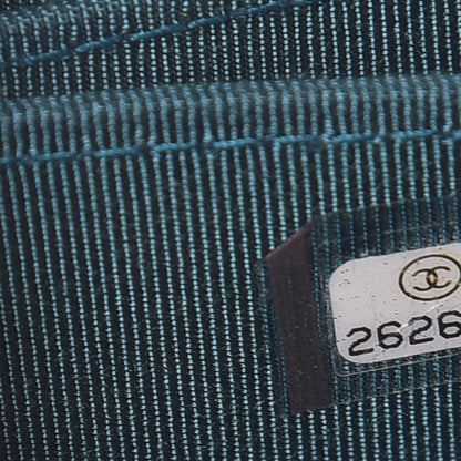 Chanel Caviar Quilted Zip Coin Purse Dark Turquoise 7 of 8