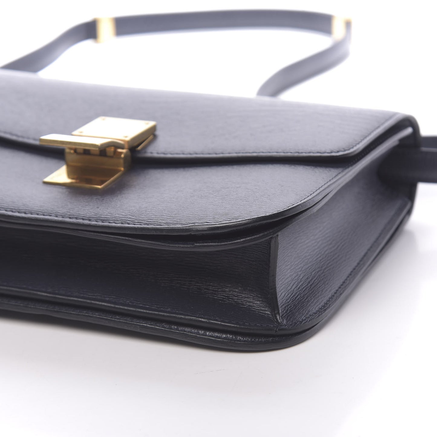 Liege Calfskin Medium Classic Box Flap Bag Dark Blue