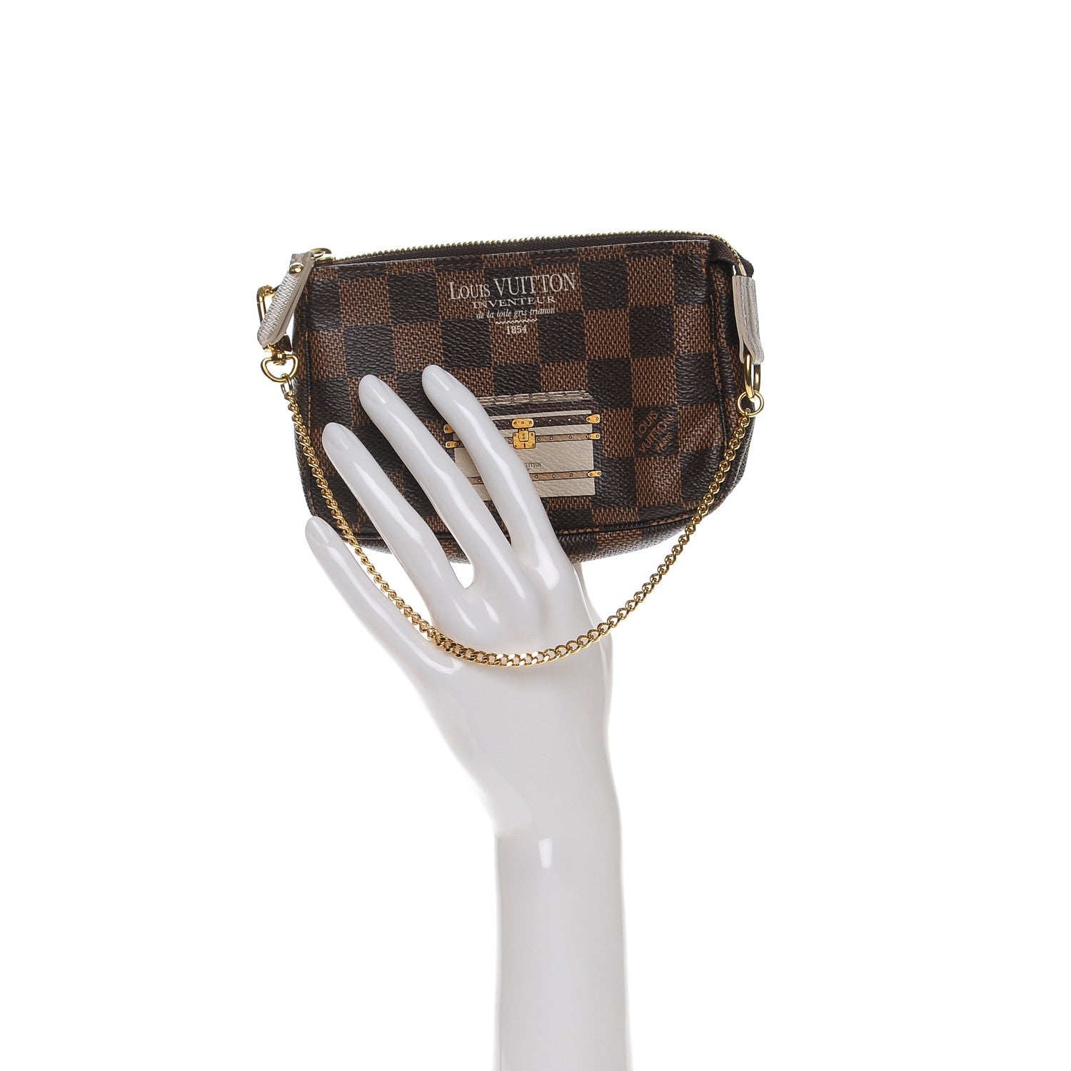 Louis Vuitton Damier Ebene Trunks and Locks Mini Pochette Accessories 2 of 7