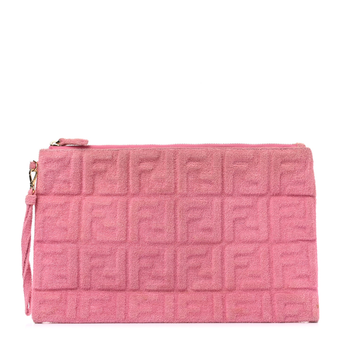 Terry Cloth Vitello Century Matte FF 1974 Embossed Large Flat Pouch Lollypop