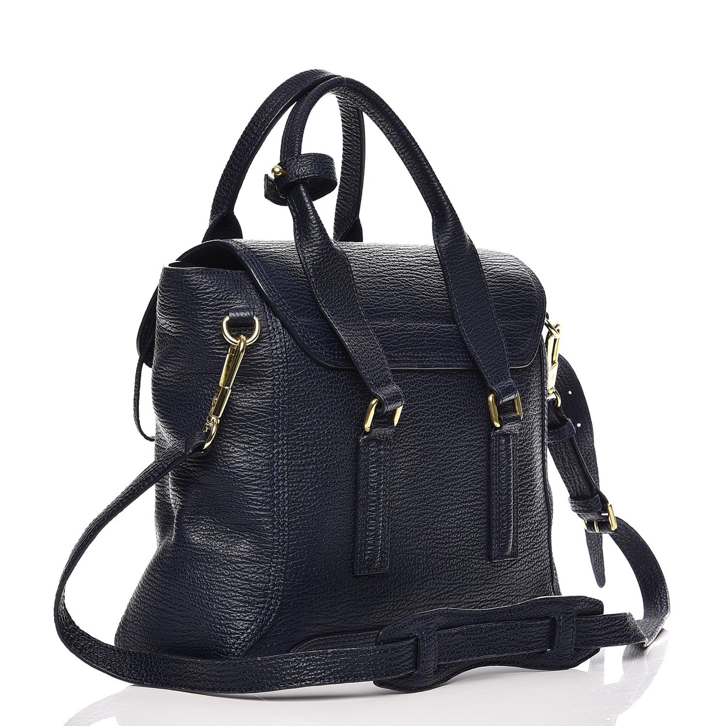 3.1 Textured Calfskin Medium Pashli Satchel Ink