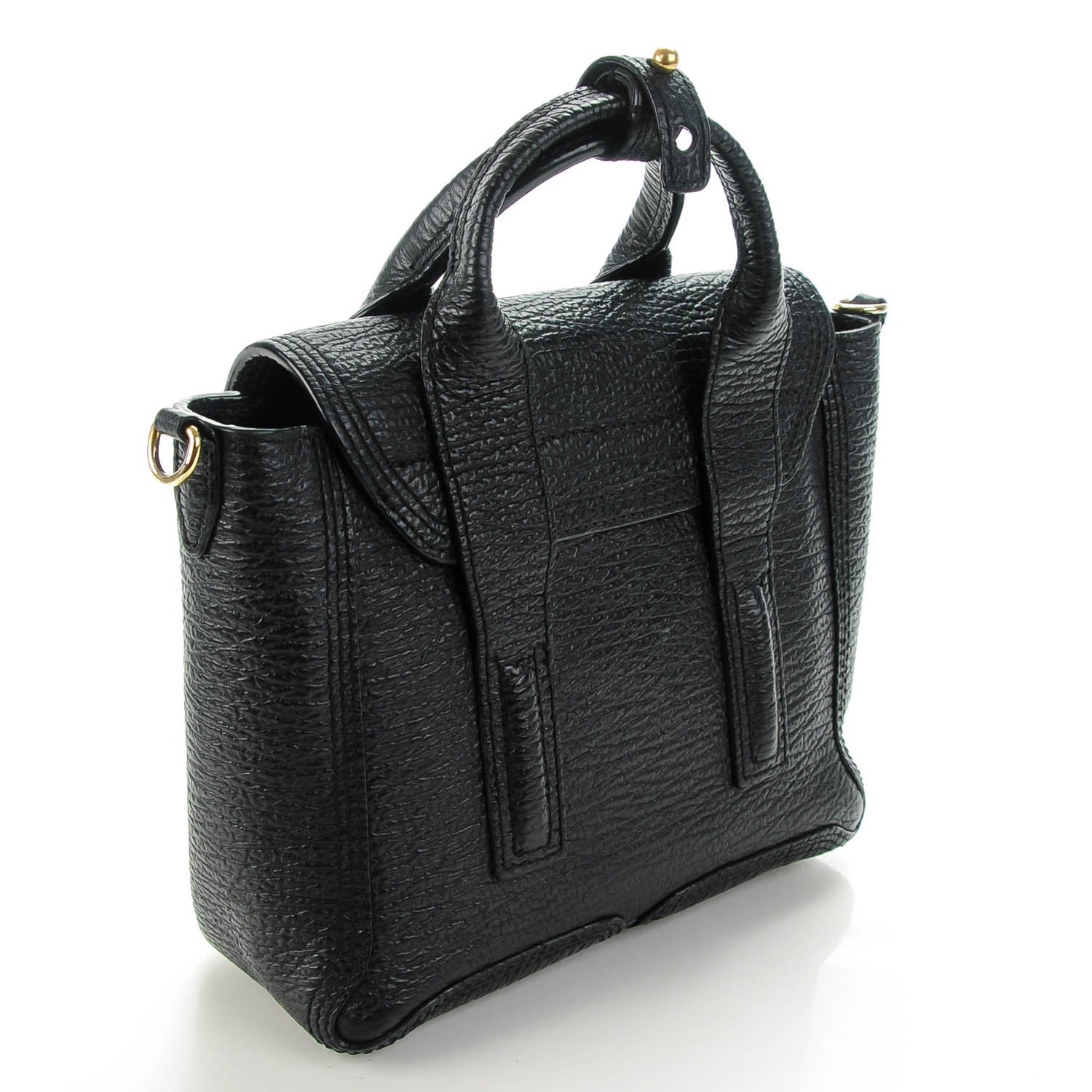 3.1 Phillip Lim 3.1 Textured Calfskin Mini Pashli Satchel Black 3 of 9