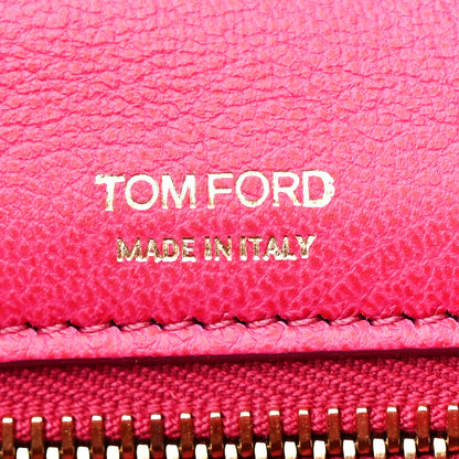 Tom Ford Suede Large Clip Shoulder Bag Hot Pink 6 of 12