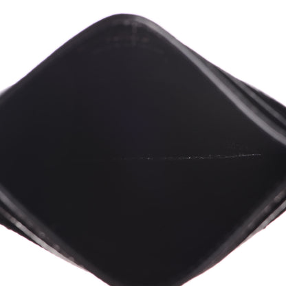 Saint Laurent Grain De Poudre Matelasse Chevron Monogram Credit Card Case Black 5 of 7