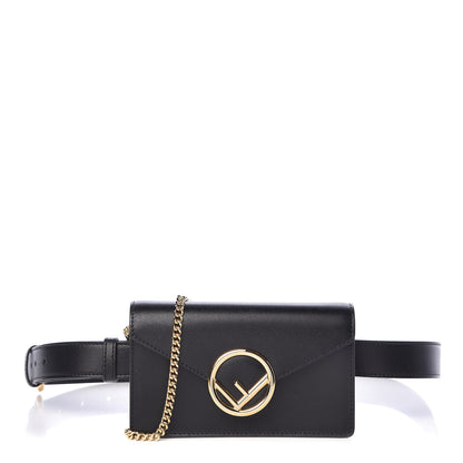 Fendi Vitello Liberty Lucido F is Fendi Envelope Belt Bag Black 1 of 12