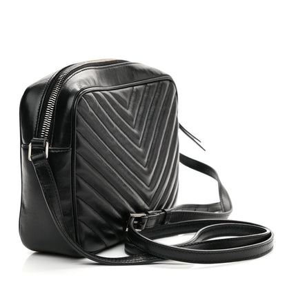 Saint Laurent Calfskin Matelasse Monogram Lou Camera Bag Black 3 of 10