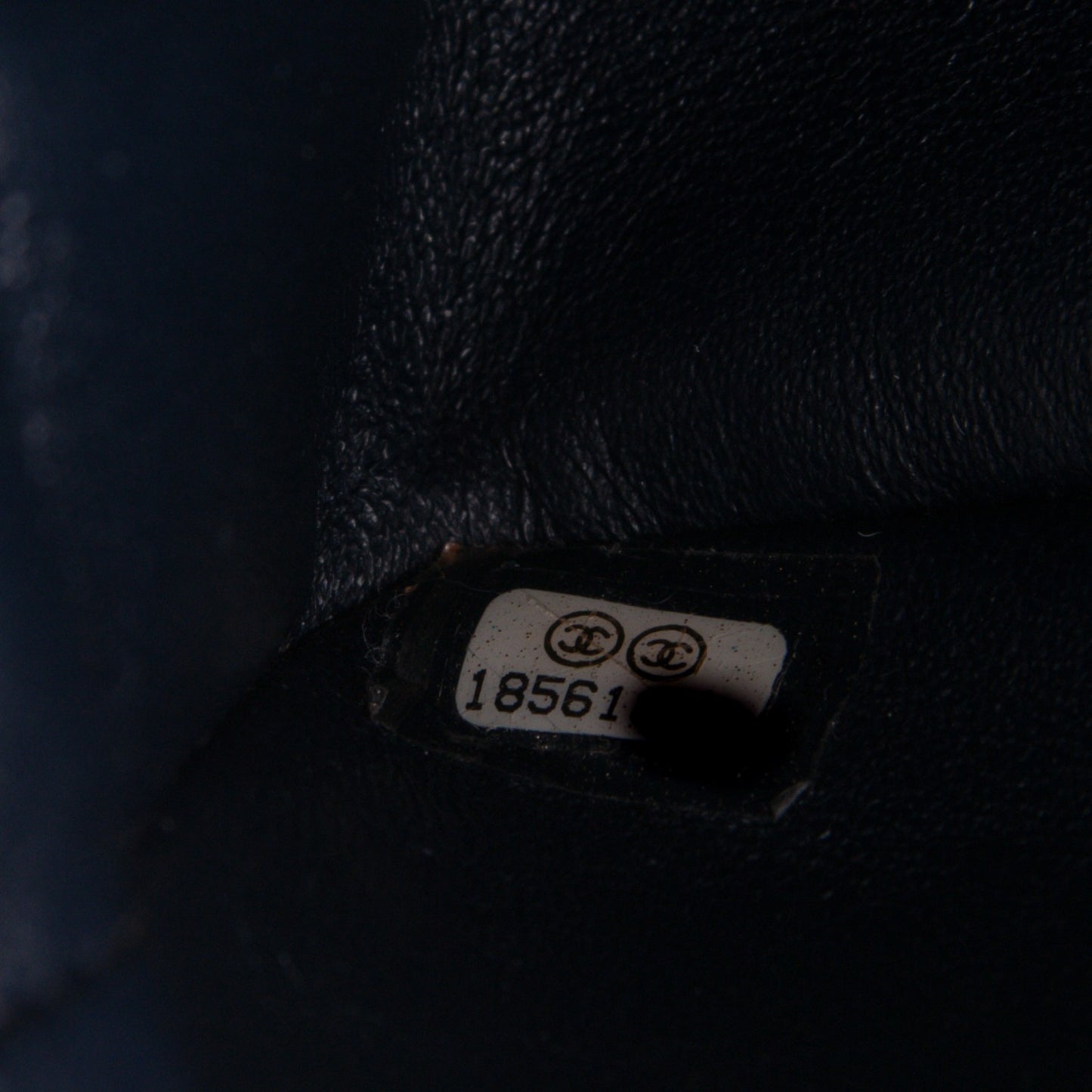Caviar Quilted Mini Rectangular Flap Navy Blue