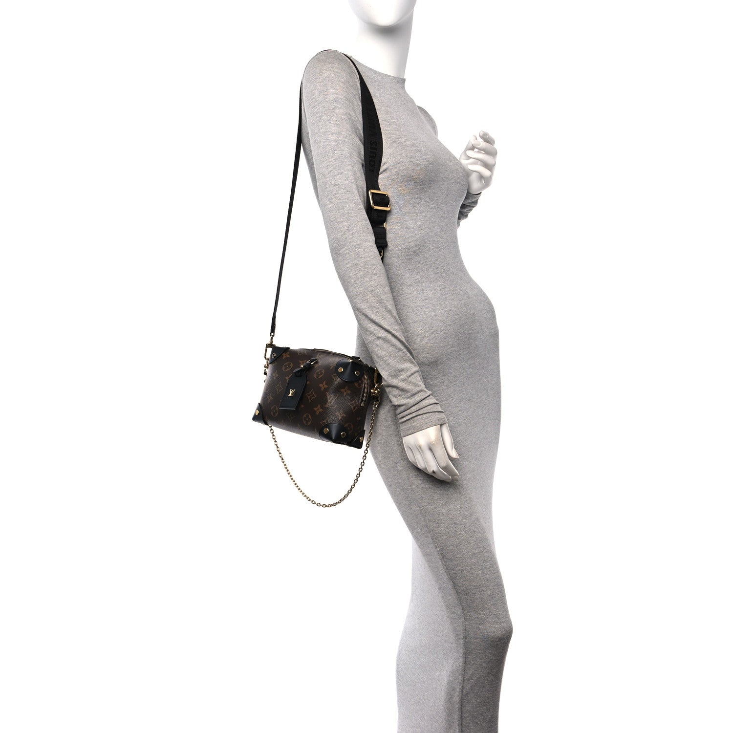 Louis Vuitton Monogram Petite Malle Souple Black 2 of 10