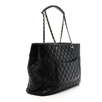 Chanel Lambskin Quilted Large Tote Black 3 of 16