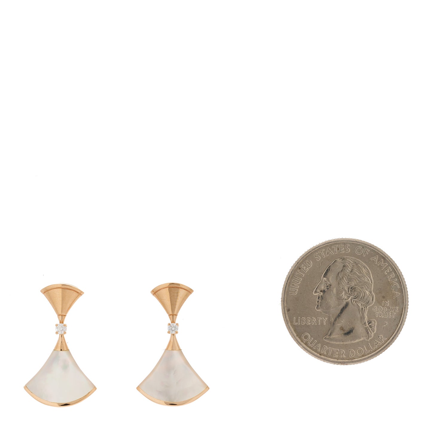 18K Rose Gold Diamond Mother of Pearl Divas' Dream Earrings