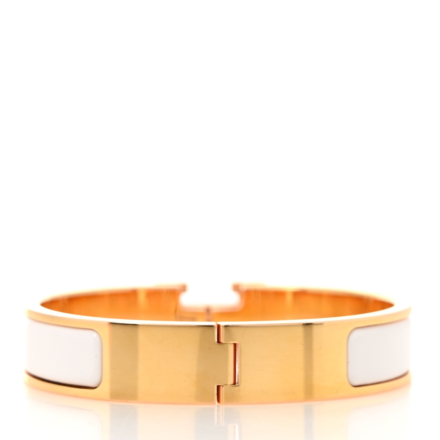 Hermes Enamel Narrow Clic Clac H Bracelet PM White 3 of 5