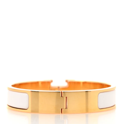 Hermes Enamel Narrow Clic Clac H Bracelet PM White 3 of 5
