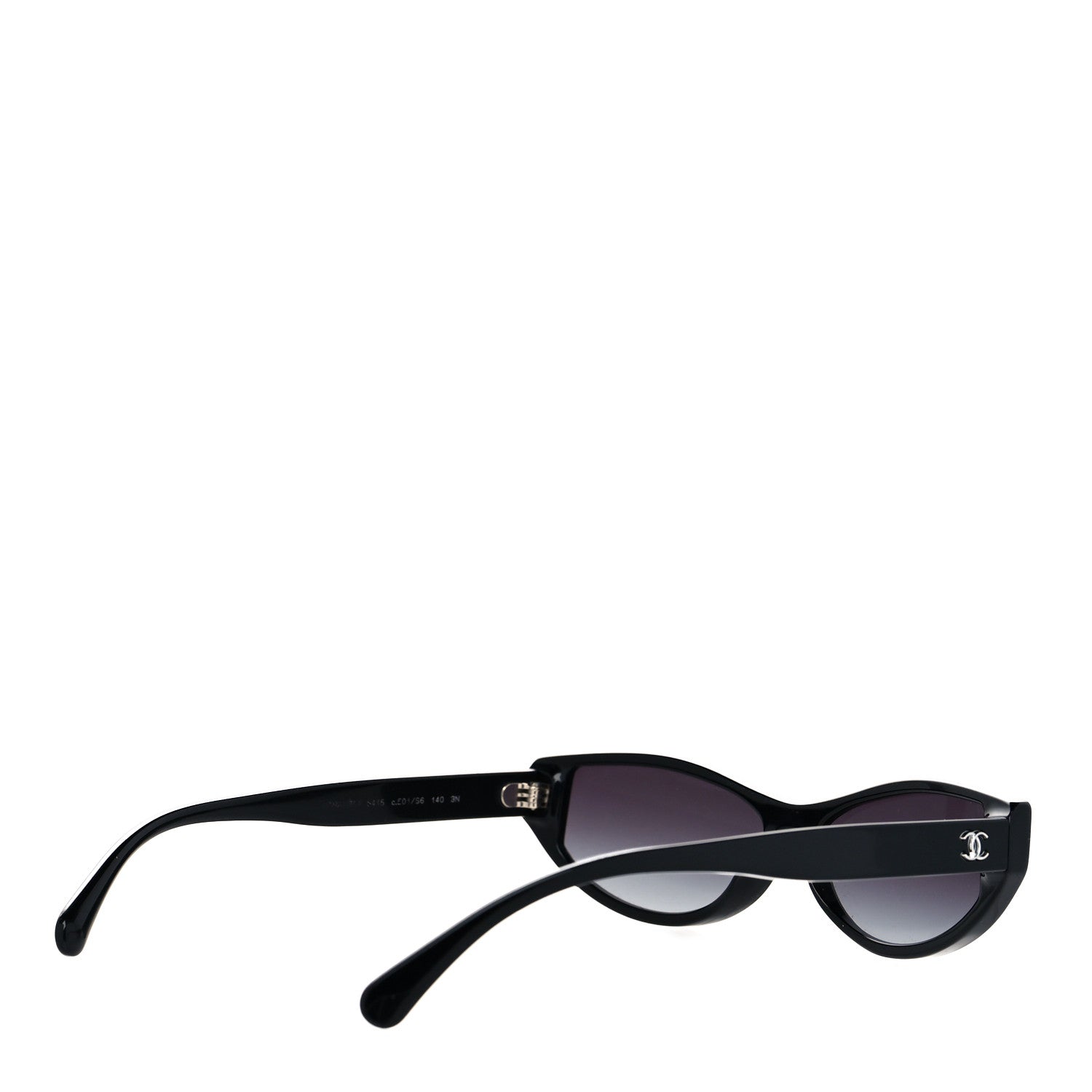 Chanel Acetate CC Cat Eye Sunglasses S415 Black 4 of 8