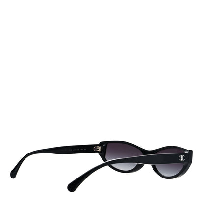 Chanel Acetate CC Cat Eye Sunglasses S415 Black 4 of 8