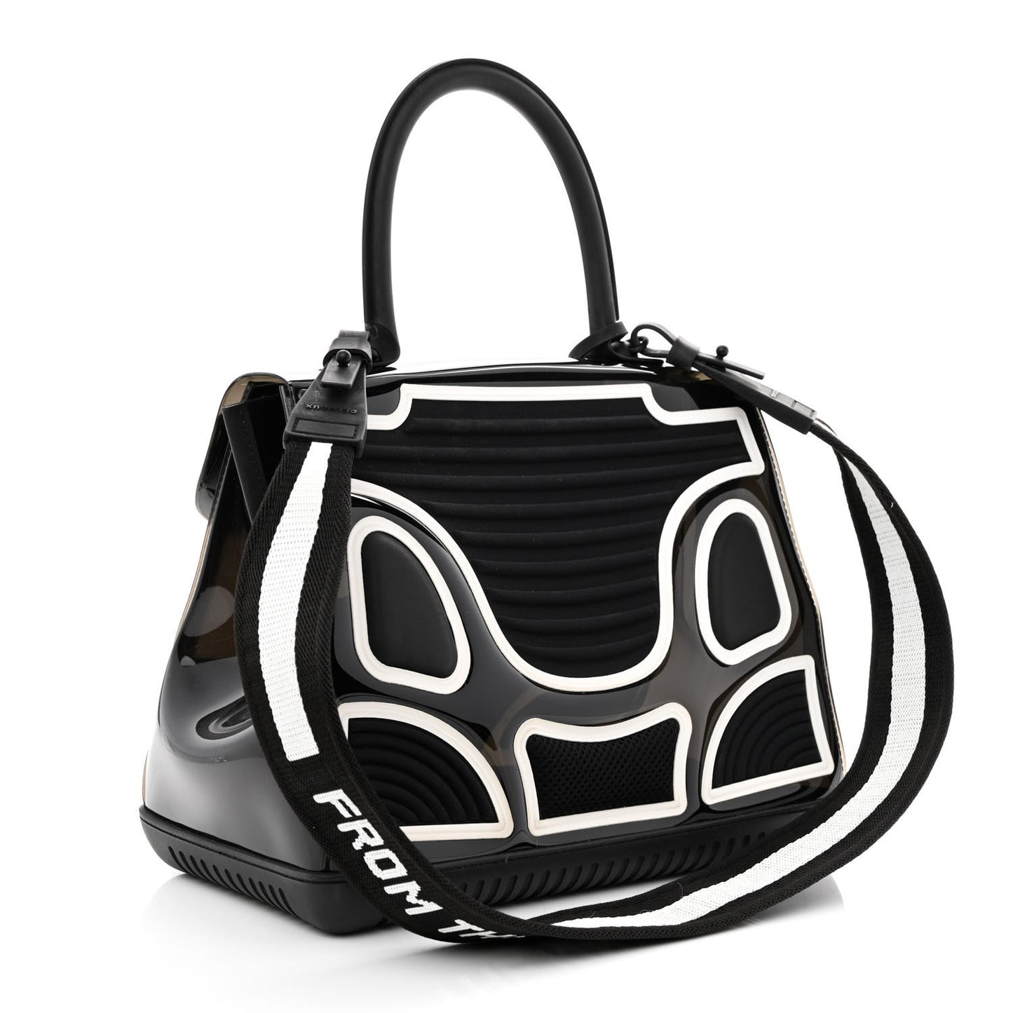 PVC Lycra Champion Brillant Satchel Black