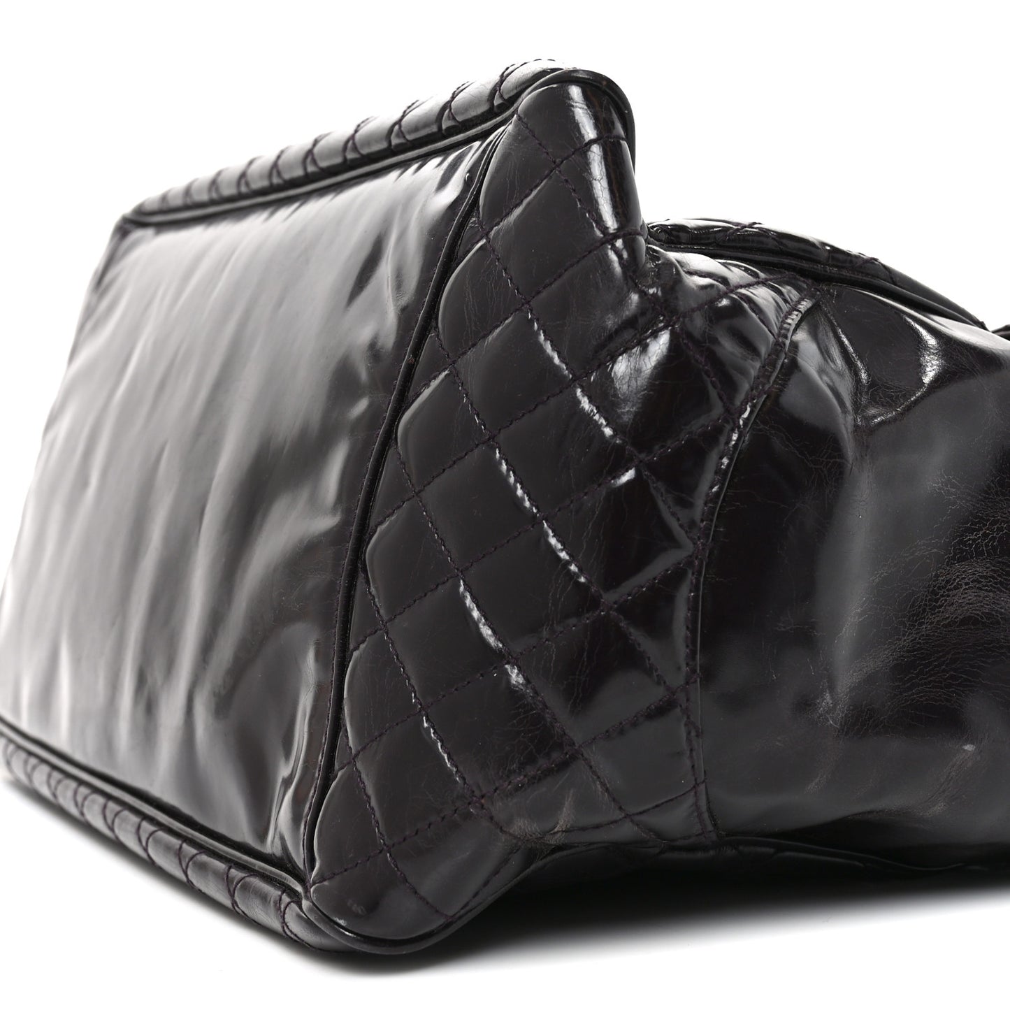 Glazed Calfskin Mademoiselle Lock Kelly Flap Bag Brown