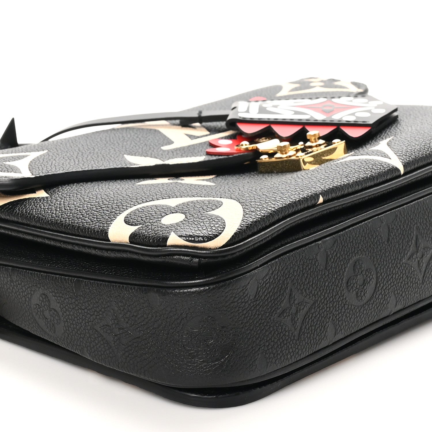 Louis Vuitton Empreinte Monogram Giant Crafty Pochette Metis Black Creme 8 of 9