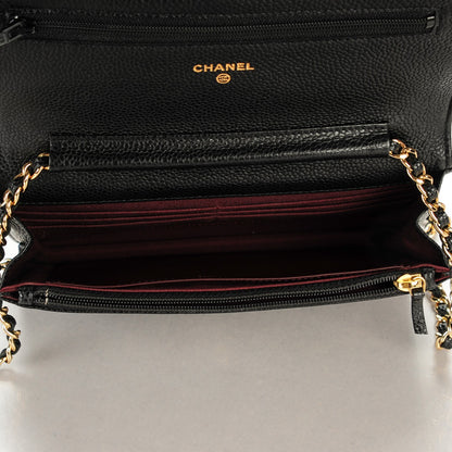 Chanel Caviar Quilted Wallet On Chain WOC Black 5 of 8