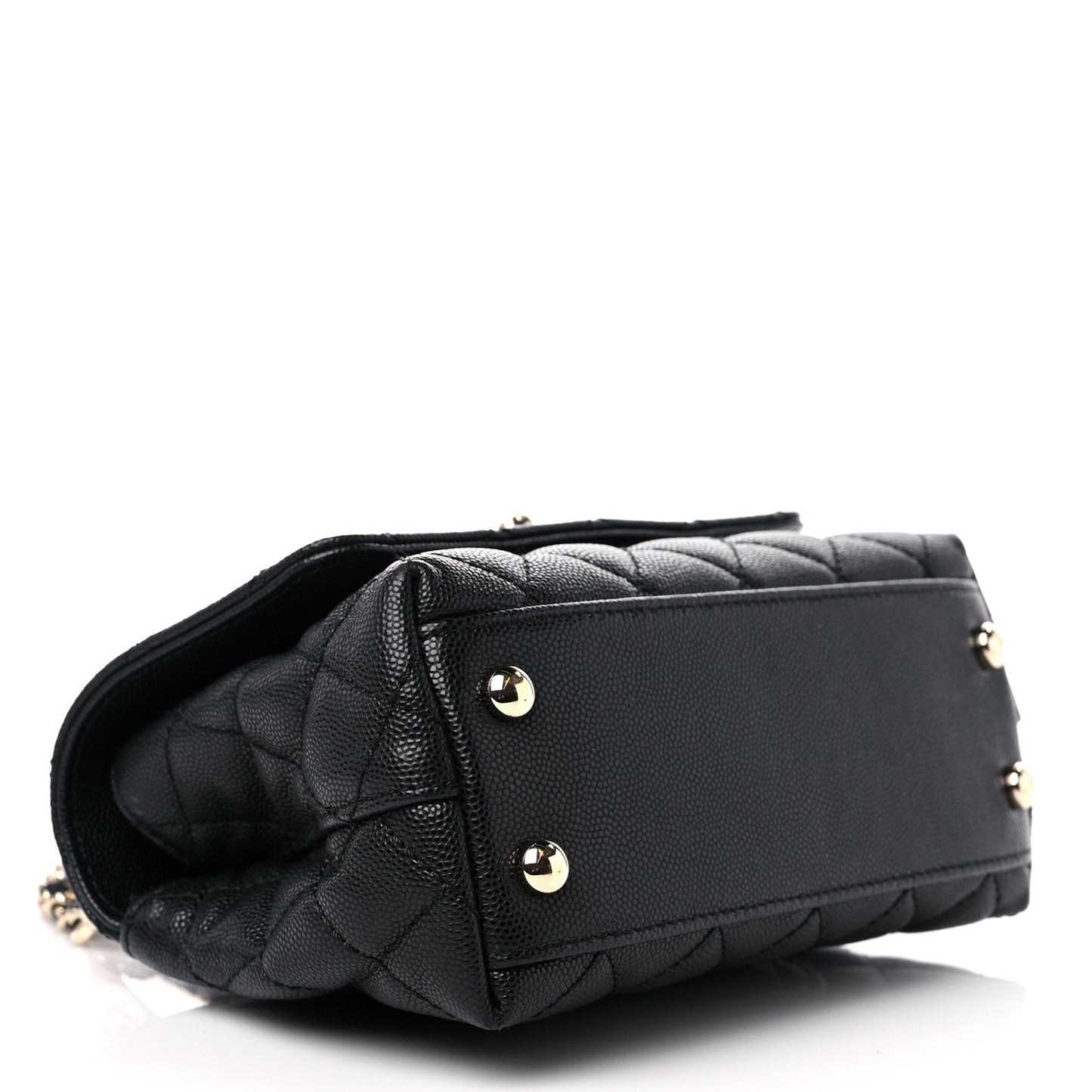 Caviar Quilted Extra Mini Coco Handle Flap Black