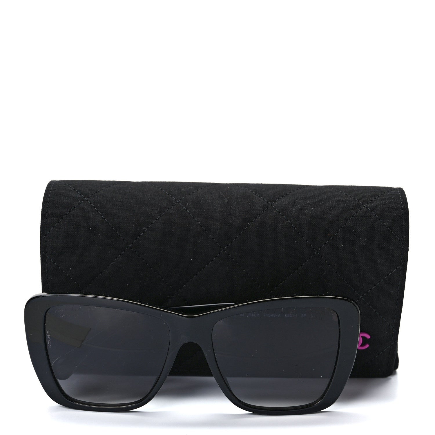 Chanel Acetate Polarized Butterfly Sunglasses 71548A Black 9 of 9