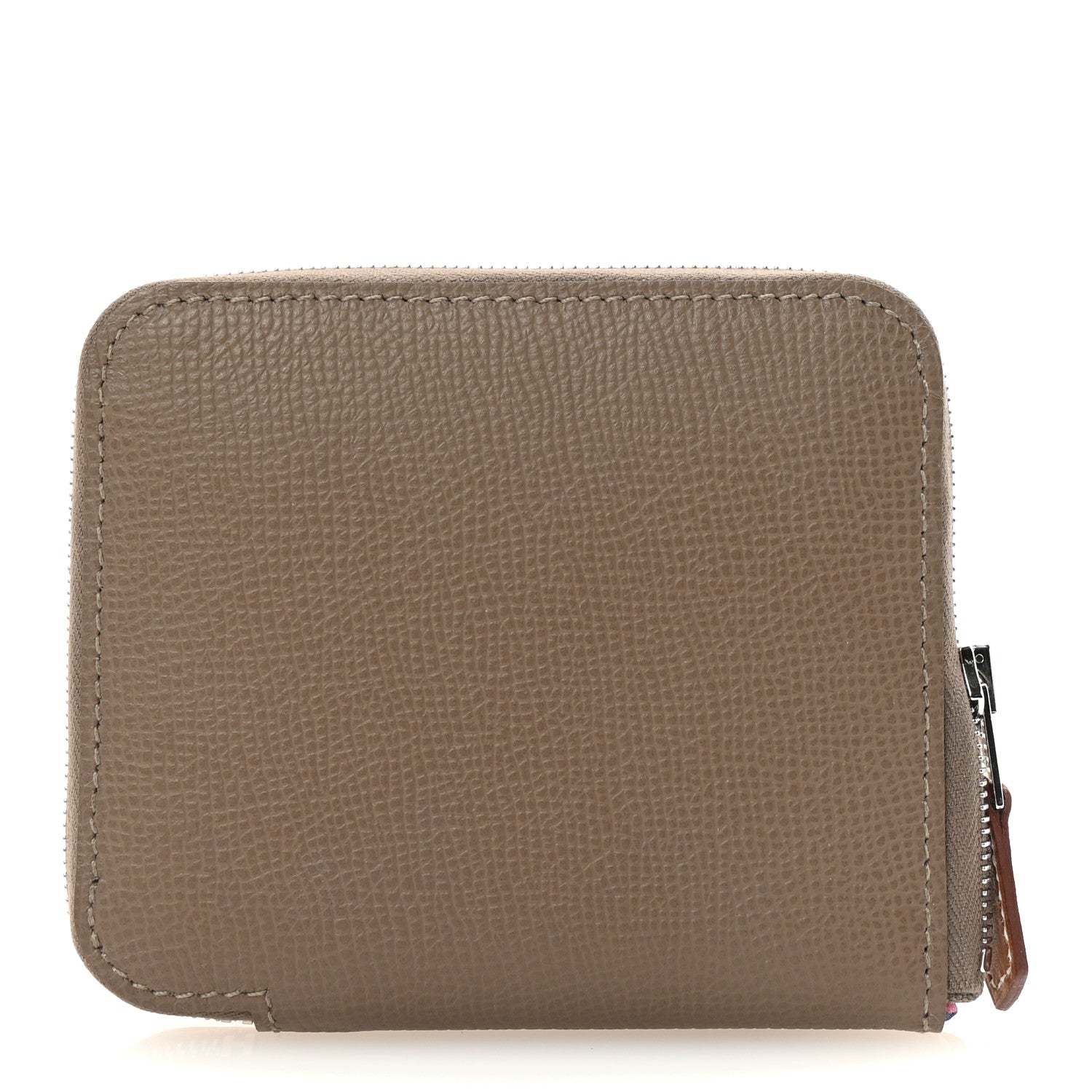 Hermes Epsom Silk'in Compact Wallet Etoupe Cassis Vert Fizz 1 of 7